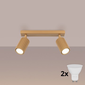 Brilagi - LED-spot CRESTO 2x GU10 (10W, 230V) goudkleurig