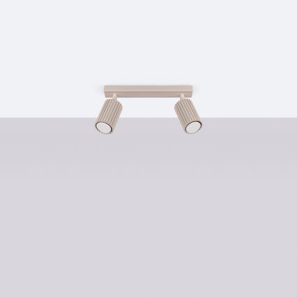 Brilagi - LED-spot CRESTO 2x GU10/10W/230V taupe