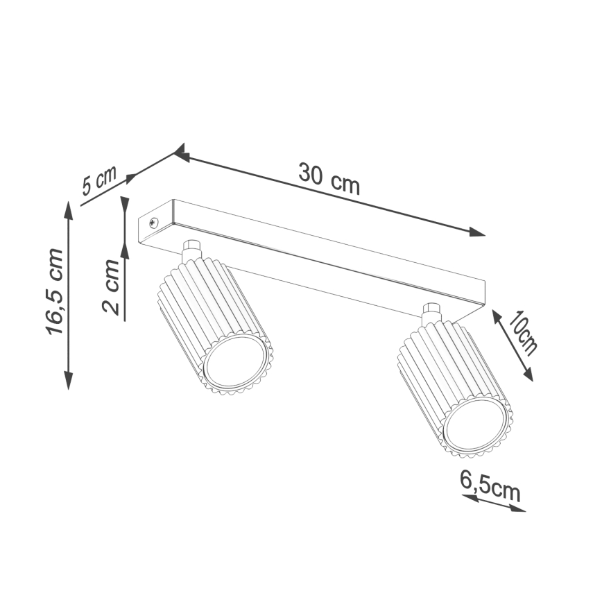 Brilagi - LED-spot CRESTO 2xGU10/10W/230V turkoois