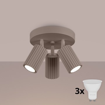 Brilagi - LED-spot CRESTO 3xGU10/10W/230V taupe