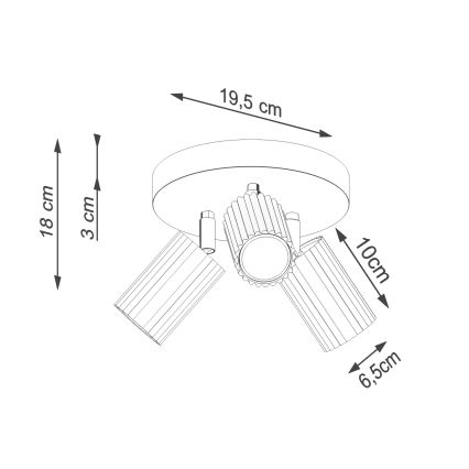 Brilagi - LED-spot CRESTO 3xGU10/10W/230V wit
