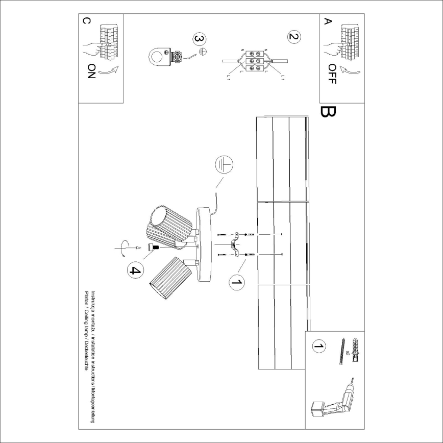 Brilagi - LED-spot CRESTO 3xGU10/10W/230V wit