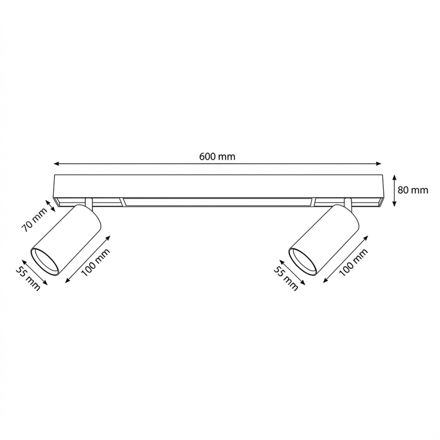 Brilagi - LED spot SELE 2xGU10/30W/230V + LED/15W wit