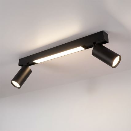 Brilagi - LED-spot SELE 2xGU10/30W/230V + LED/15W zwart