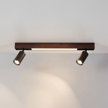 BRILAGI - LED-spot SELE 2xGU10/30W/230V + LED/15W zwart/kersendecor