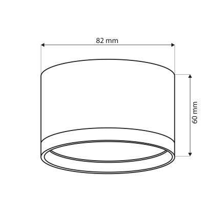 Brilagi - LED Spot SMOOTH 1xGX53/15W/230V noir