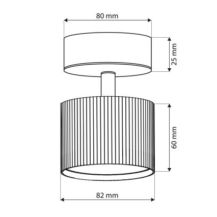 BRILAGI - LED Spot STRIPY 1xGX53/15W/230V pr. 82 mm wit