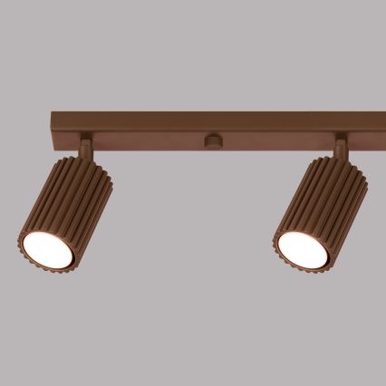 Brilagi - LED-spotarmatuur CRESTO 4x GU10/10W/230V bruin