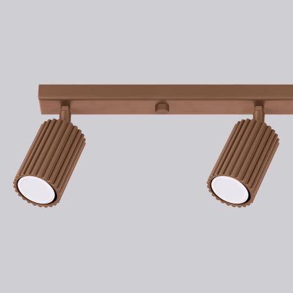 Brilagi - LED-spotarmatuur CRESTO 4x GU10/10W/230V bruin