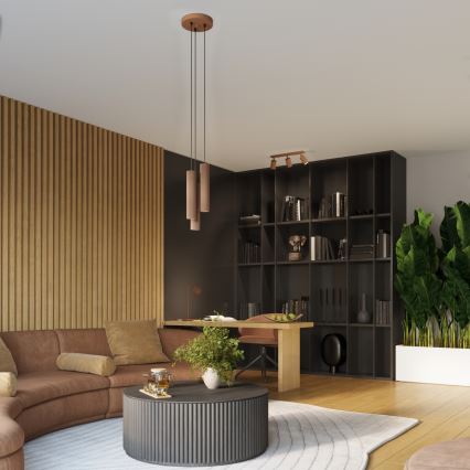 Brilagi - LED spotarmatuur CRESTO 6xGU10/10W/230V bruin