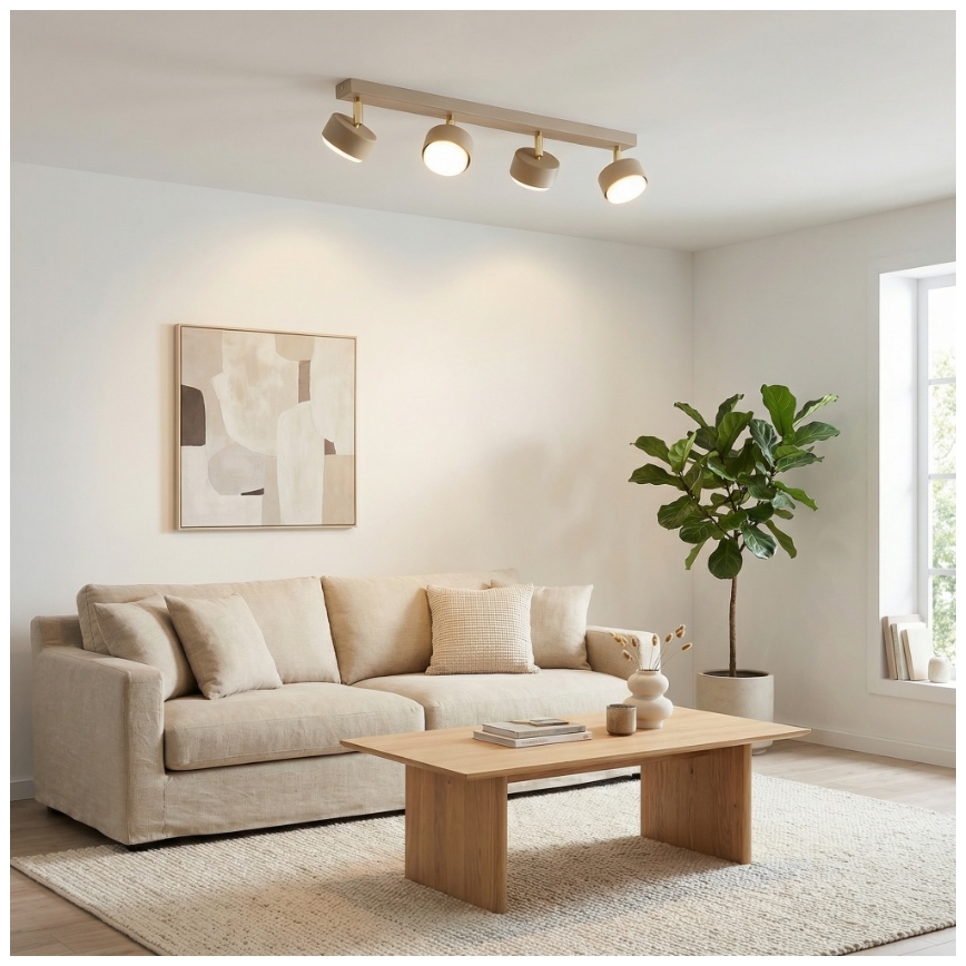 Brilagi - LED-spotarmatuur MONO 4xGX53/12W/230V beige