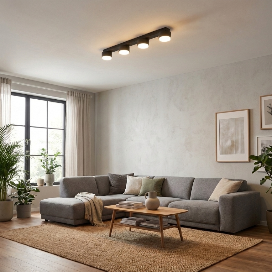 Brilagi - LED-spotarmatuur MONO 4xGX53/12W/230V zwart