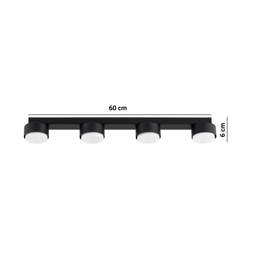 Brilagi - LED-spotarmatuur MONO 4xGX53/12W/230V zwart