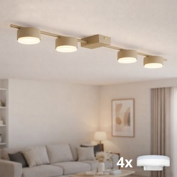 Brilagi - LED-spotarmatuur MONO 4xGX53/13W/230V beige