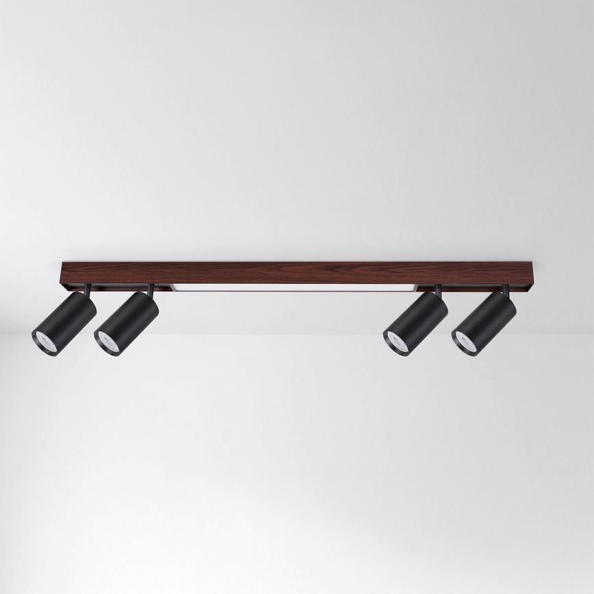 BRILAGI - LED-spotarmatuur SELE 4xGU10/30W/230V + LED/20W zwart/kersendecor