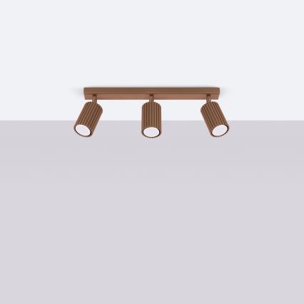 Brilagi - LED spotlamp CRESTO 3xGU10/10W/230V bruin