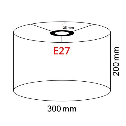 Brilagi - LED-staande lamp CERIA 1xE27/40W/230V Ø 30 cm wit/mat chroom