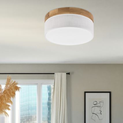 Brilagi - ЛЕД стельове світильник BELLADONNA LED/20W/230V діаметр 30 см білий/дуб