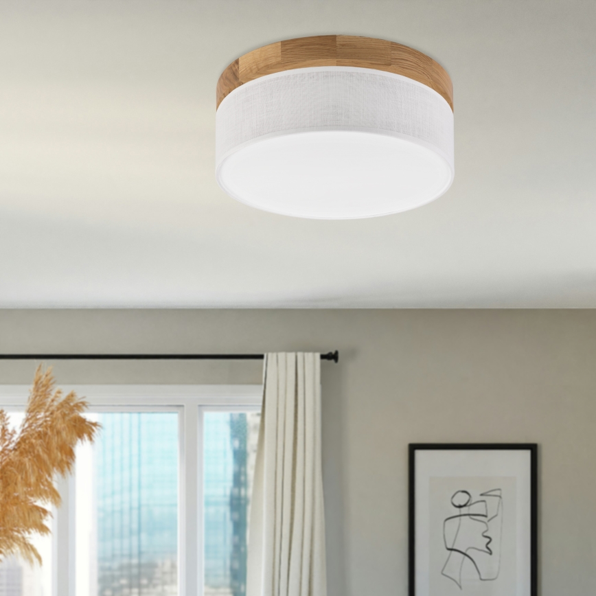 Brilagi - ЛЕД стельове світильник BELLADONNA LED/20W/230V діаметр 30 см білий/дуб