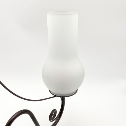 Brilagi - LED Suspension chaîne COTTAGE 3xE14/40W/230V marron/blanc