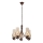 Brilagi - LED Suspension chaîne COTTAGE 5xE14/40W/230V chêne/marron