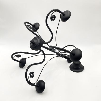 Brilagi - LED Suspension chaîne COTTAGE 5xG9/40W/230V noir/blanc