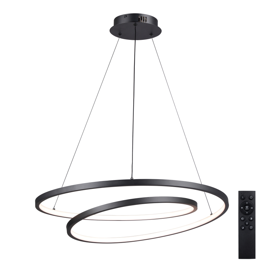 Brilagi - Suspension LED dimmable sur câble TWISTER LED/75W/230V 3000-6000K Ø 70 cm noire + télécommande