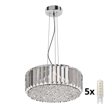 Brilagi - LED Suspension filaire en cristal GLAMOUR 5xG9/42W/230V