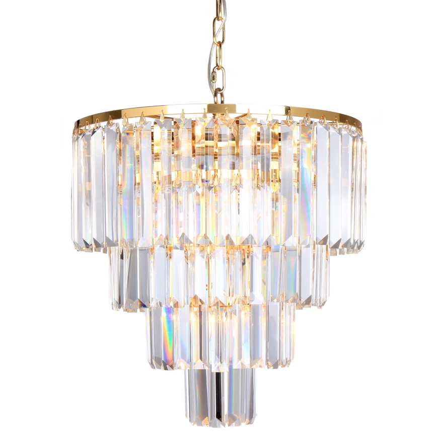 Brilagi - LED Suspension filaire en cristal MOZART 5xE14/40W/230V doré