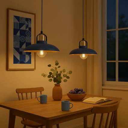 Brilagi - LED Suspension filaire FLAMENGO 2xE27/60W/230V bleu