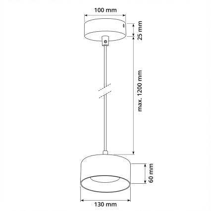 Brilagi - LED Suspension sur câble AURA LUX 1xGX53/30W/230V noir/fumé