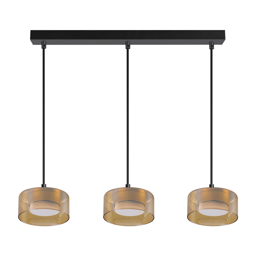 Brilagi - LED Suspension sur câble AURA LUX 3xGX53/30W/230V noir/doré