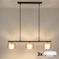 Brilagi - LED Suspension sur câble AURA LUX 3xGX53/30W/230V noir/doré