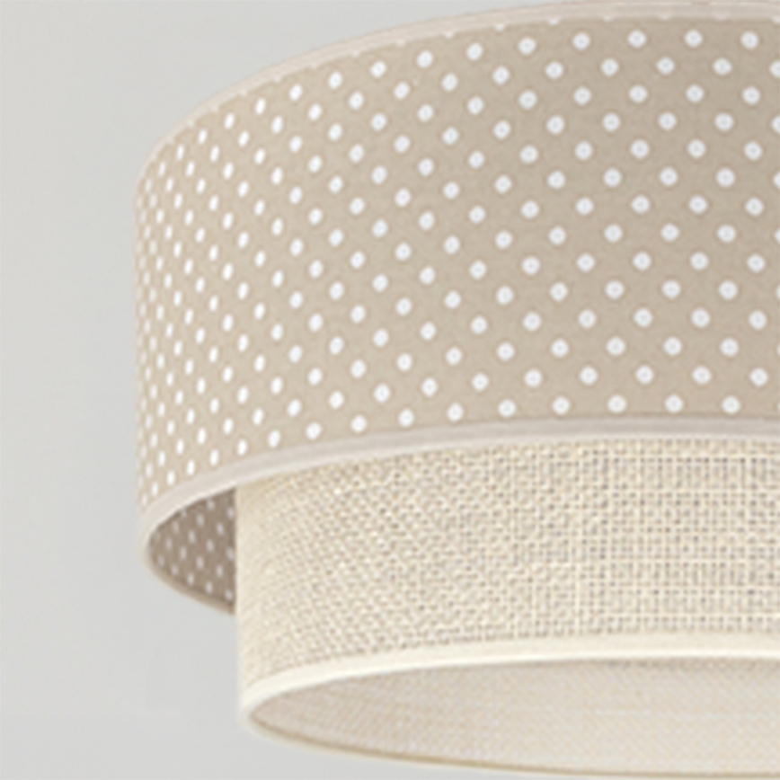 Brilagi - Lustre LED suspendu sur câble BOHO BOBO 1xE27/60W/230V Ø 40 cm à pois beige/crème