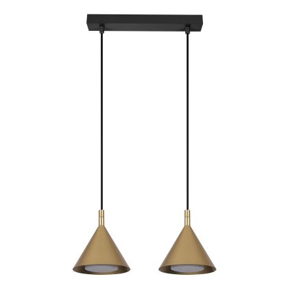 BRILAGI - LED Suspension sur câble CONE DOUBLE 2xGX53/15W/230V dorée