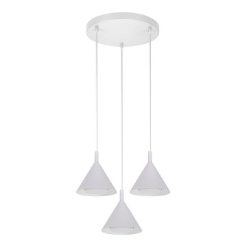 BRILAGI - LED Suspension sur câble CONE TRIPLE ROUND 3xGX53/15W/230V blanche