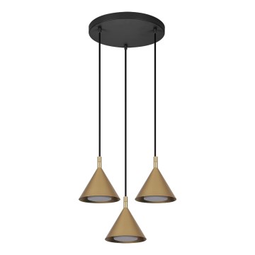 BRILAGI - LED Suspension sur câble CONE TRIPLE ROUND 3xGX53/15W/230V dorée