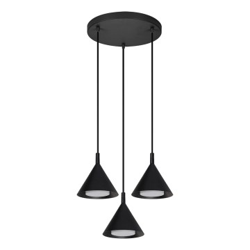 BRILAGI - LED Suspension sur câble CONE TRIPLE ROUND 3xGX53/15W/230V noire