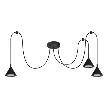 BRILAGI - LED Suspension sur câble CONE TRIPLE SPIDER 3xGX53/15W/230V noire