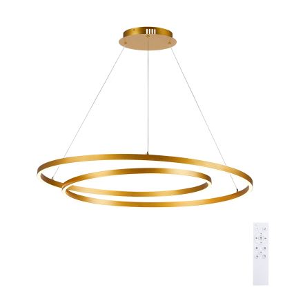 BRILAGI - Lustre LED dimmable suspendu sur câble TWISTER LED/105W/230V 3000-6000K Ø 100 cm doré + télécommande