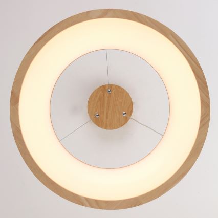 Brilagi - Suspension LED sur câble FALCON WOOD LED/30 W/230 V 3000/4000/6000 K Ø 45 cm bois