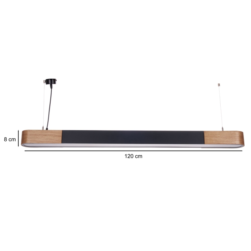 BRILAGI - LED Suspension sur câble GARDALINE LED/100W/230V 120 cm chêne/noir