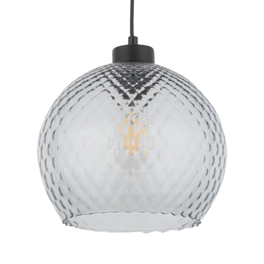 BRILAGI - LED suspension sur câble RETRO GLASS 2xE27/60W/230V chrome mat/gris fumé