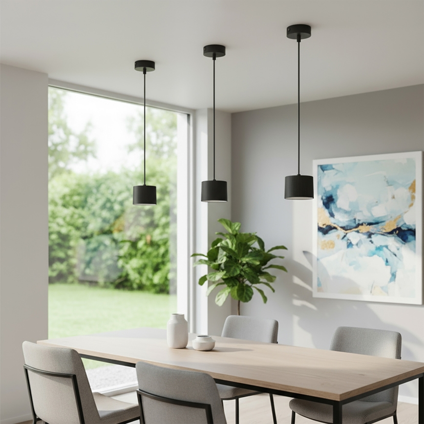 Brilagi - LED Suspension sur câble STRIPY 1xGX53/15W/230V noire