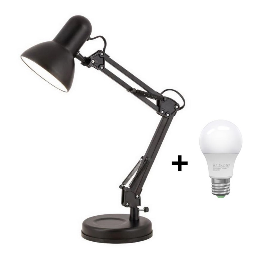 Brilagi - LED Tafel Lamp ROMERO 1xE27/10W/230V zwart