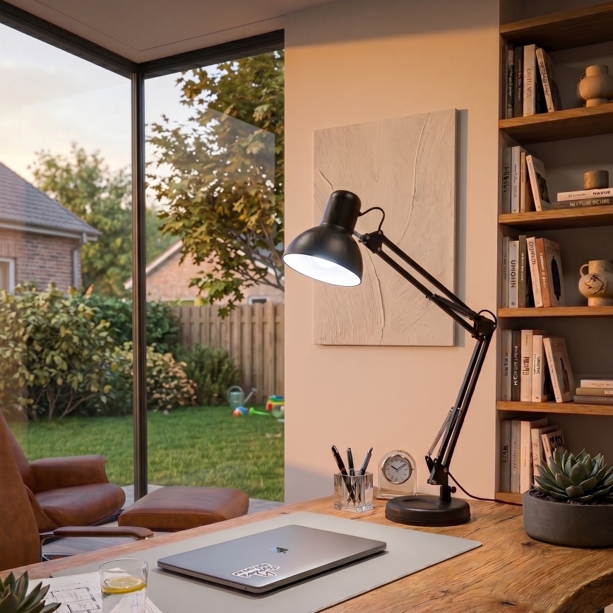Brilagi - LED Tafel Lamp ROMERO 1xE27/10W/230V zwart