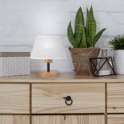 Brilagi - LED Tafellamp ANTHONY 1xE14/40W/230V eiken/wit