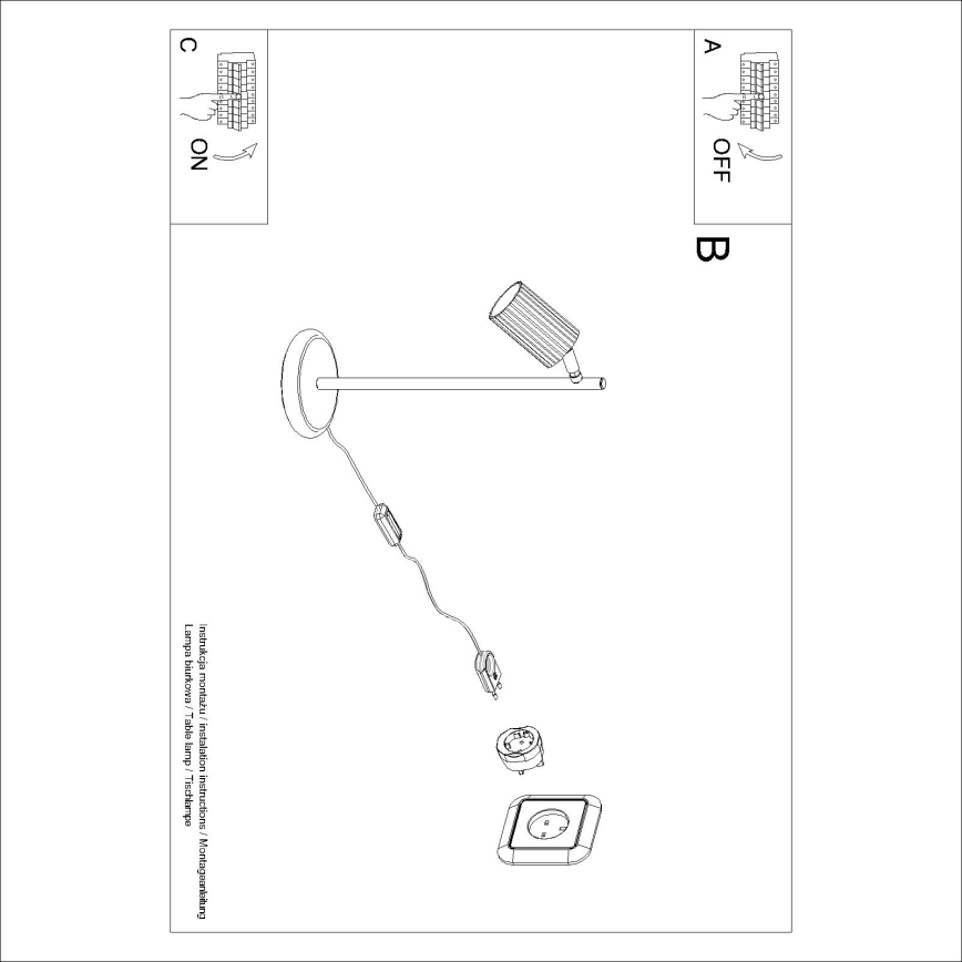 Brilagi - LED-tafellamp CRESTO 1xGU10/10W/230V rood