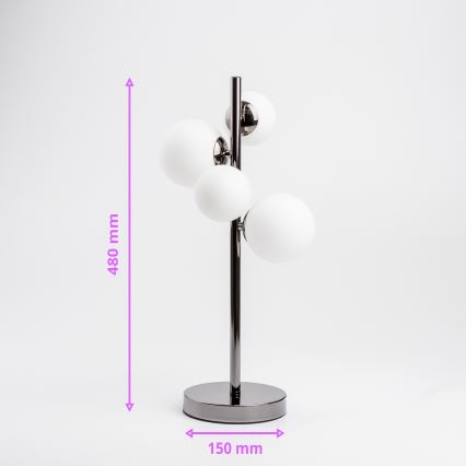 Brilagi - LED Tafellamp MILLA 4xG9/3W/230V glanzend chroom/wit