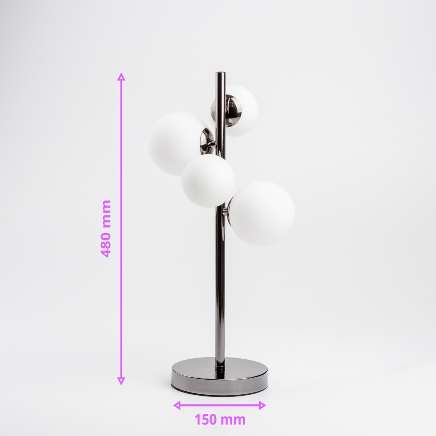 Brilagi - LED Tafellamp MILLA 4xG9/3W/230V glanzend chroom/wit
